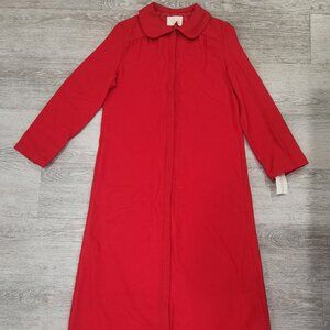 NWT Vintage Pendleton Virgin Wool Red Oversized Coat 80s Women's M